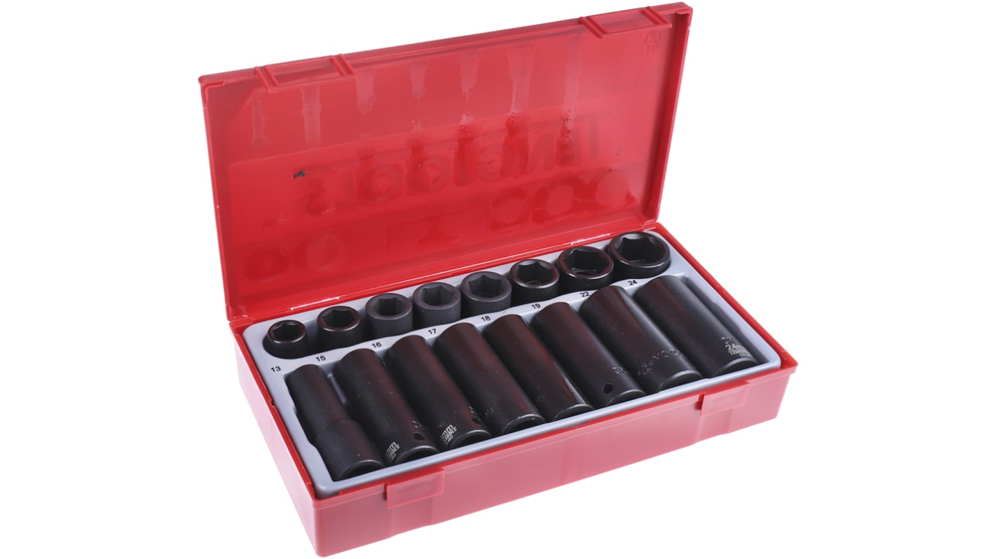 Teng Tools 3/4 Zoll, 19mm Schlag-Steckschlüssel CrMo-Stahl, 265 mm, 10-teilig