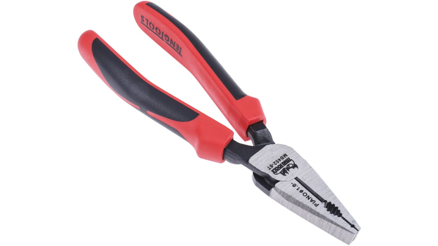 Teng Tools Combination Pliers, 197 mm Overall, Straight Tip, 11mm Jaw