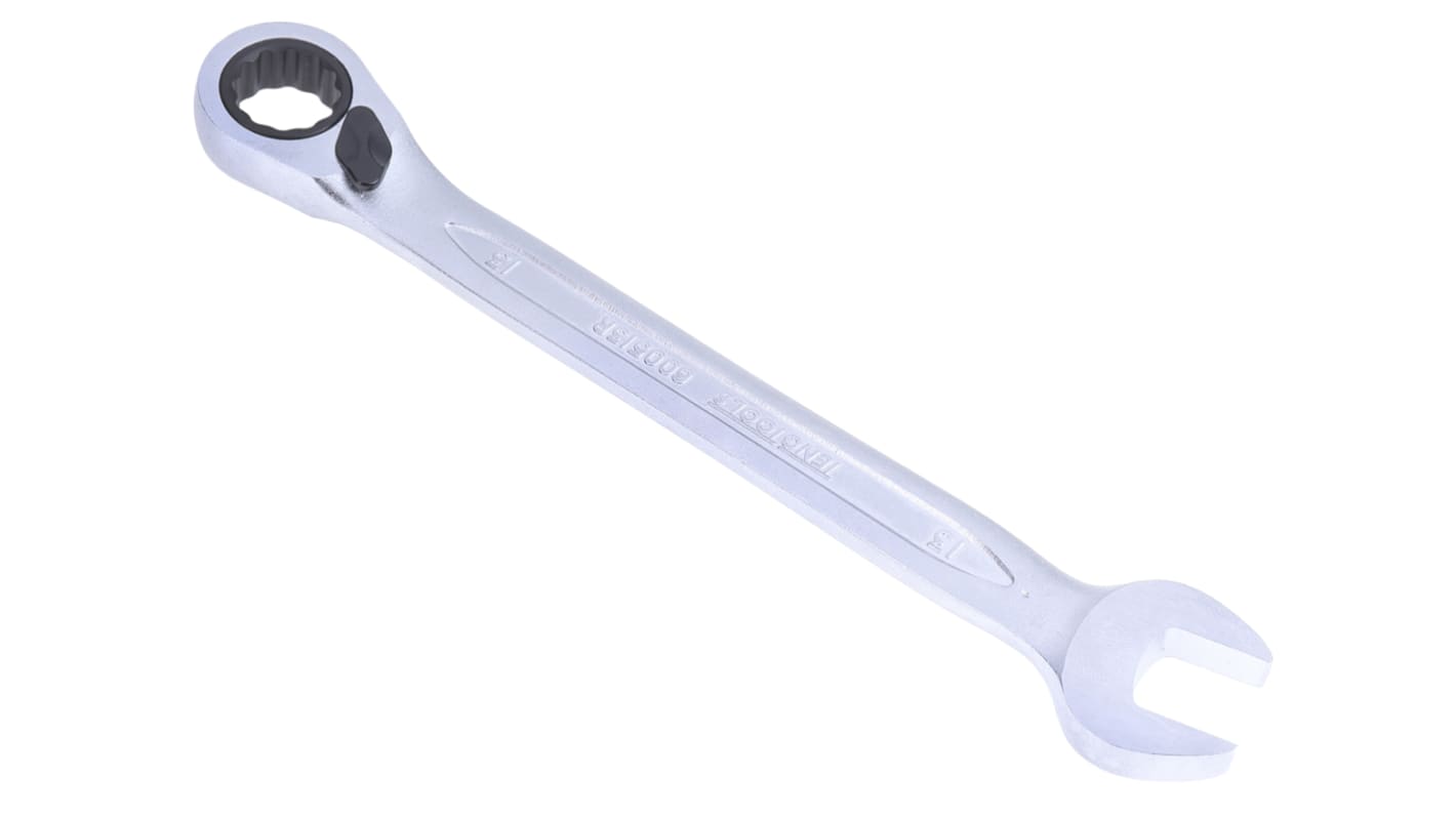Klucz płasko-oczkowy Klucz płasko-oczkowy z grzechotką Teng Tools długość 178 mm Chromowo-wanadowy