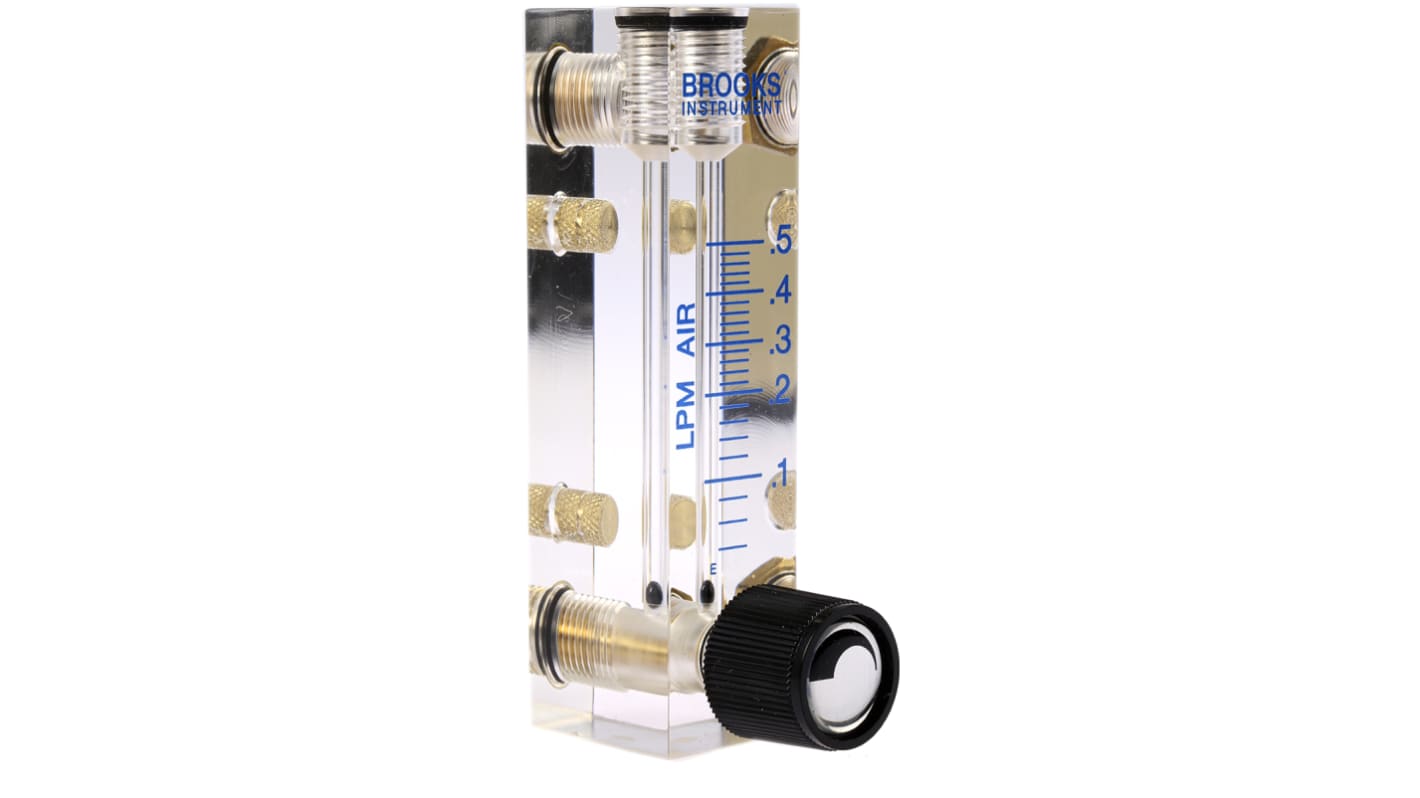 Instruments Direct FR Series Variable Area Flow Meter for Gas, 0.04 L/min Min, 0.5 L/min Max