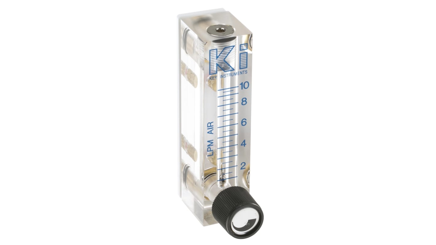 Key Instruments FR2000 Series Variable Area Flow Meter for Gas, 1 L/min Min, 10 L/min Max