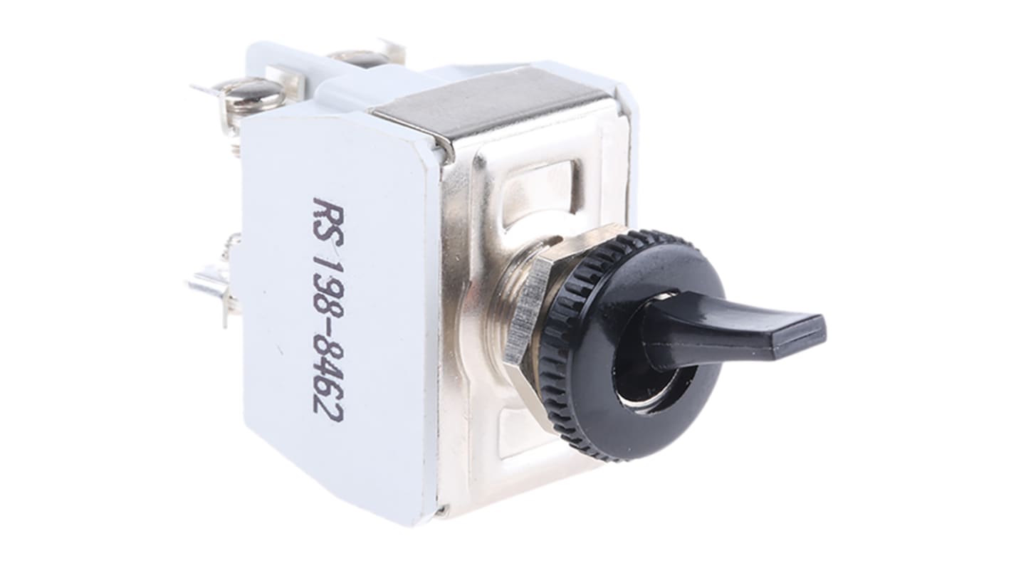APEM Toggle Switch, Panel Mount, On-Off, DPST, Screw Terminal