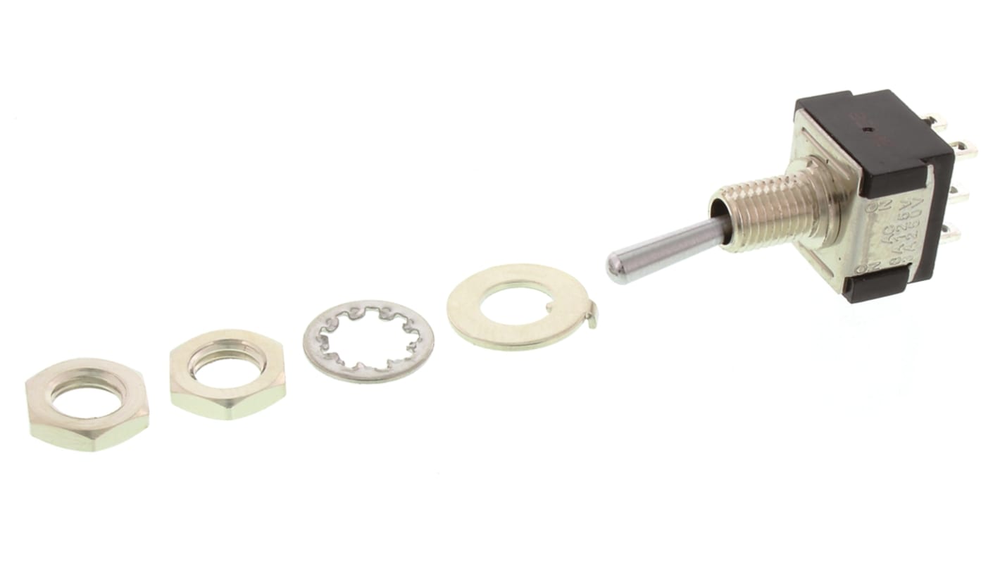 KNITTER-SWITCH Toggle Switch, Panel Mount, On-On, DPDT, Solder Terminal