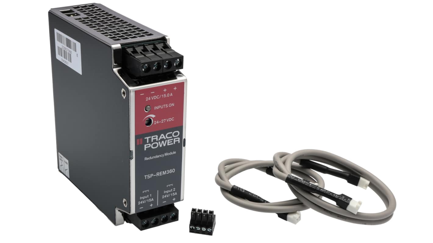 Alimentatore a montaggio su guida DIN TRACOPOWER, 24V cc, 15A, 24 → 28V cc, 360W