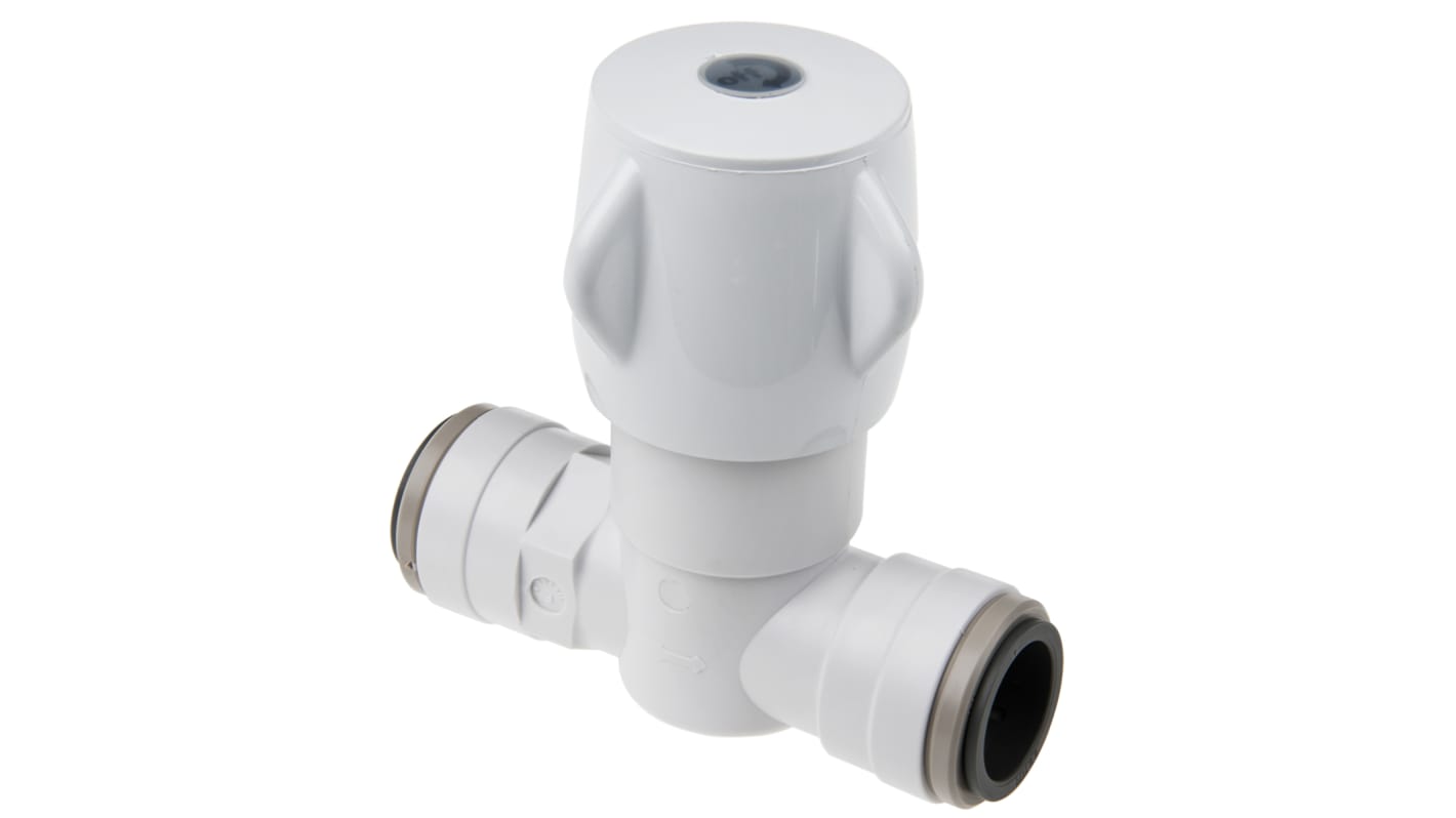 John Guest Knopf Absperrhahn für Kaltwasser, Warmwasser Acetal
