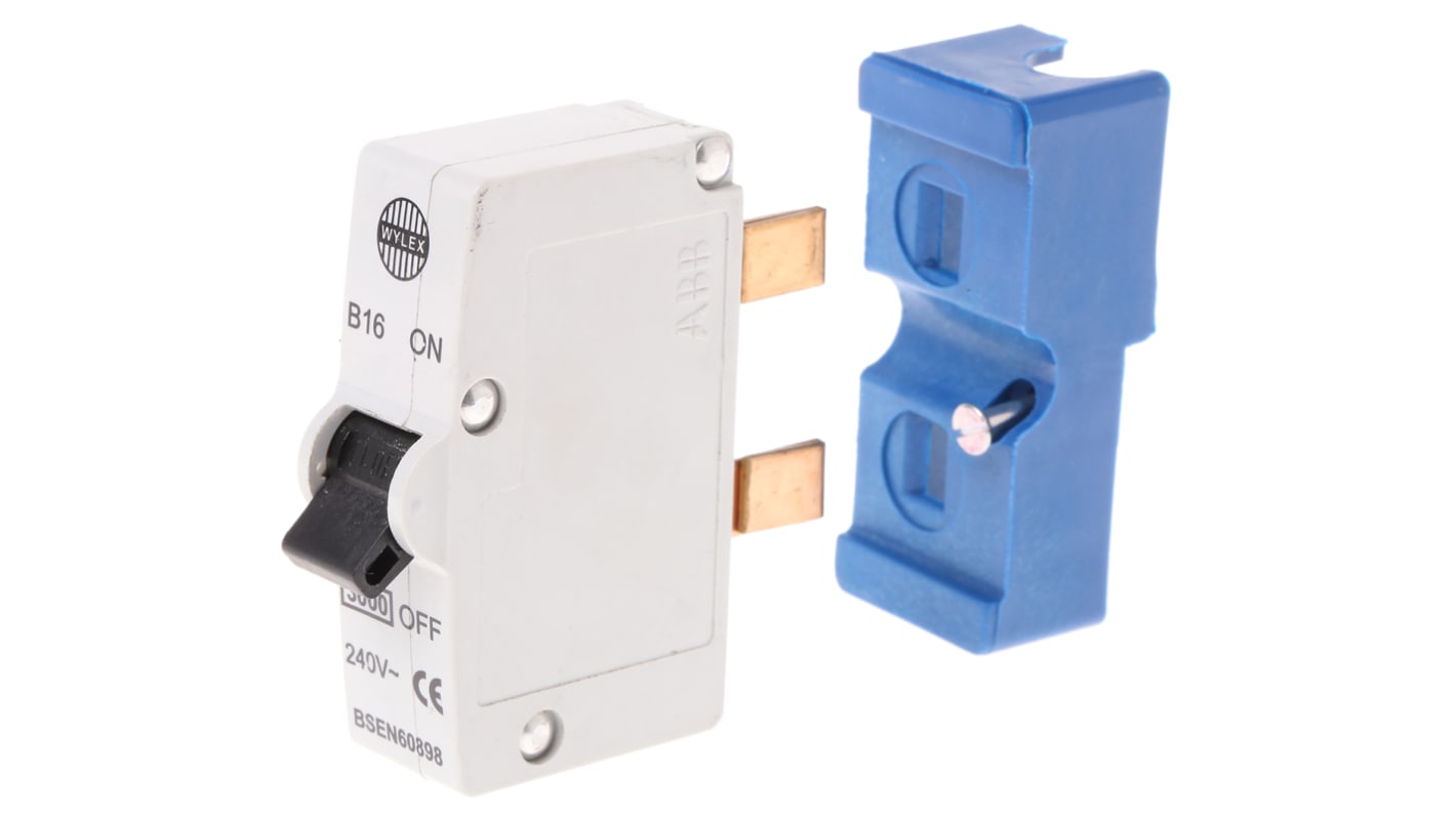 Wylex Plug In B Series MCB, 1P, 16A Curve B