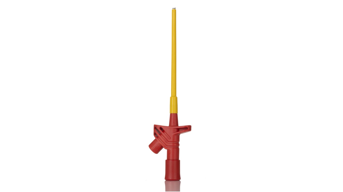 Hirschmann Test & Measurement Red Grabber Clip with Pincers, 4A, 1kV, 4mm Socket