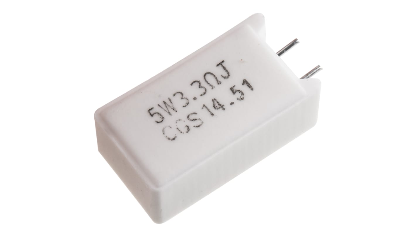 TE Connectivity 绕线电阻, 3.3Ω, 5W, ±5%容差, ±300ppm/°C, SQM5系列