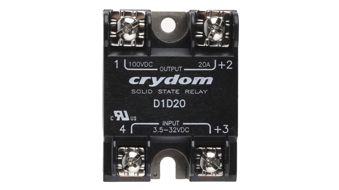 Sensata Crydom Solid State Relay, 20 A Load, Surface Mount, 100 V Load, 32 V Control