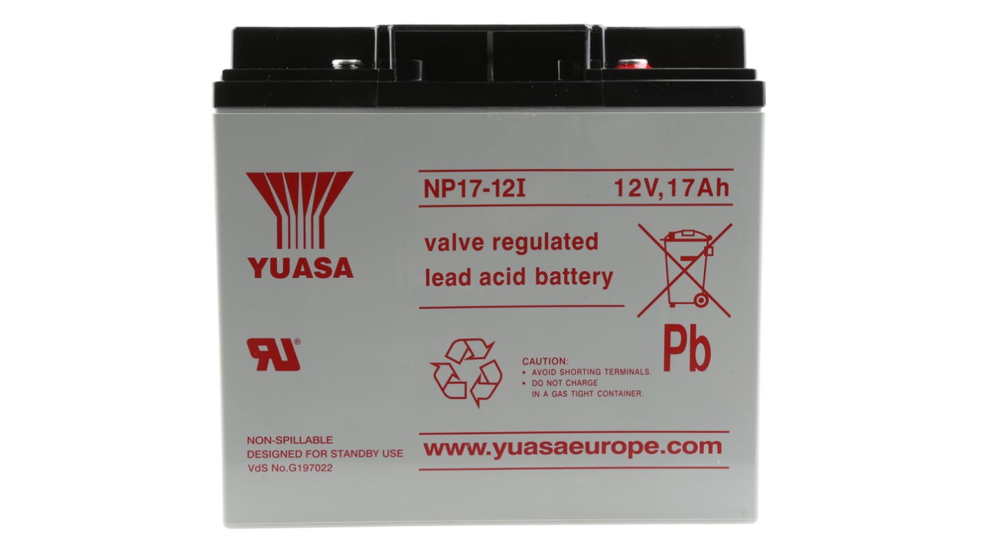 Yuasa 12V Insert M5 Sealed Lead Acid Battery, 17Ah