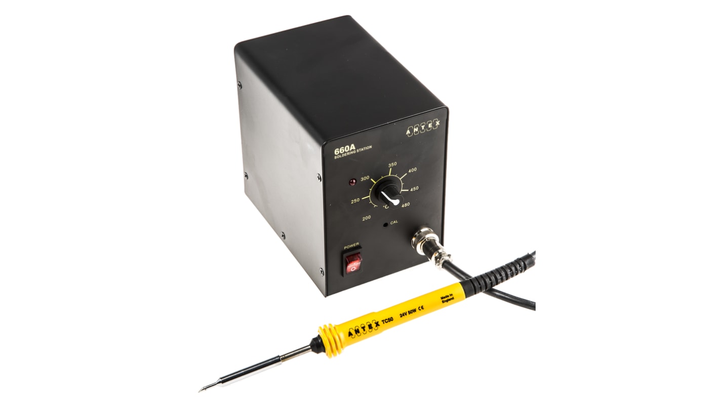 Antex Electronics Analogue Soldering Station 50W, 230V