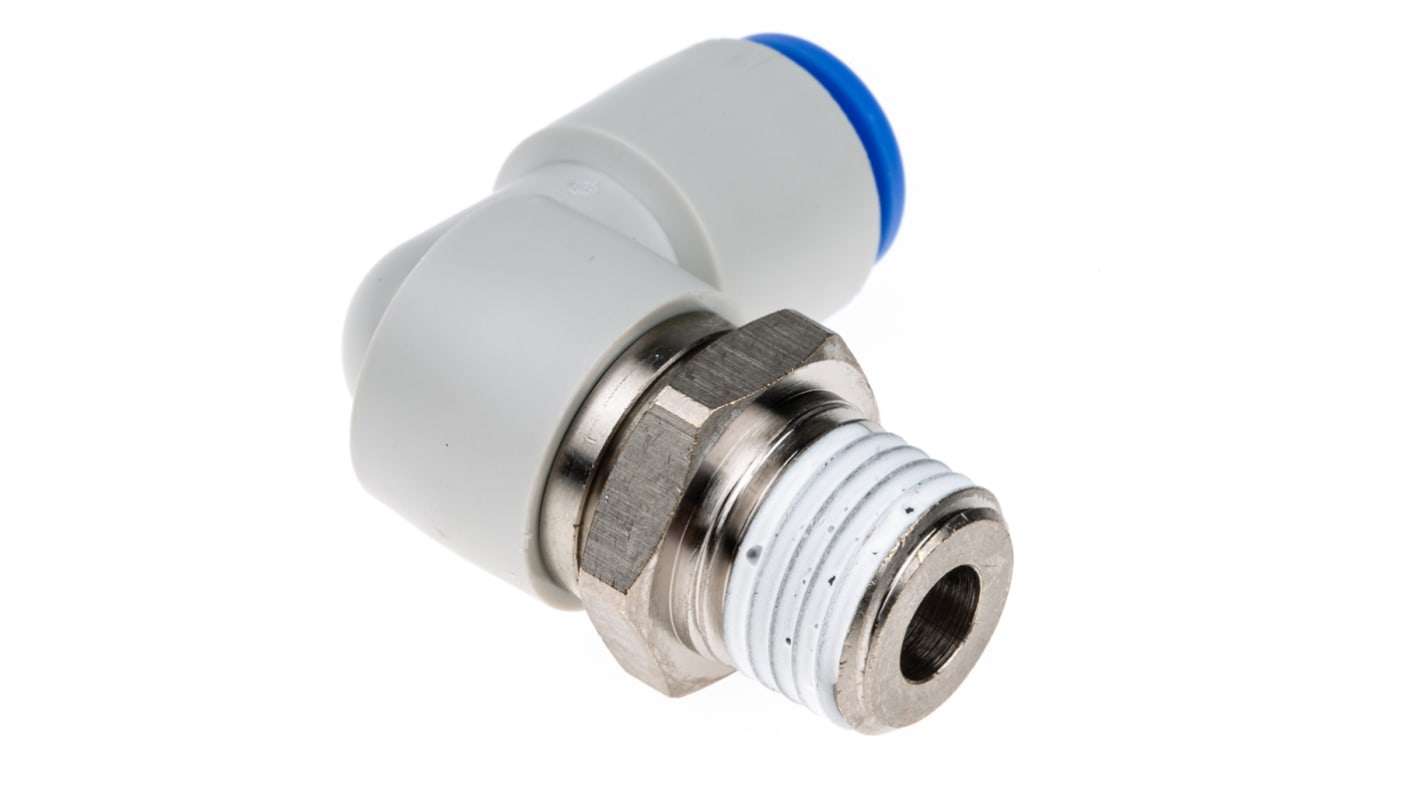 SMC KS Series, 8 mm to R 1/4 Male, Threaded-to-Tube Connection Style
