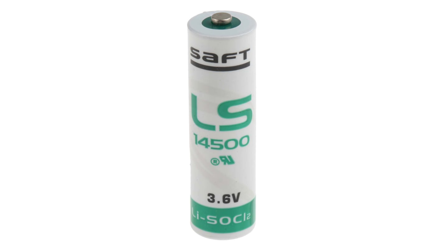 Batteria AA Saft, 3.6V, 2.6Ah, Litio cloruro di tionile, terminale Standard