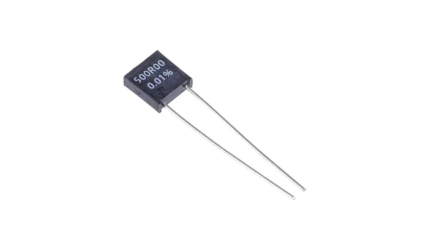 Vishay RCK 系列 0.5W 500Ω 径向 金属膜固定电阻器 RCKO2 500R 0.01%, ±0.01%, ±2ppm/°C