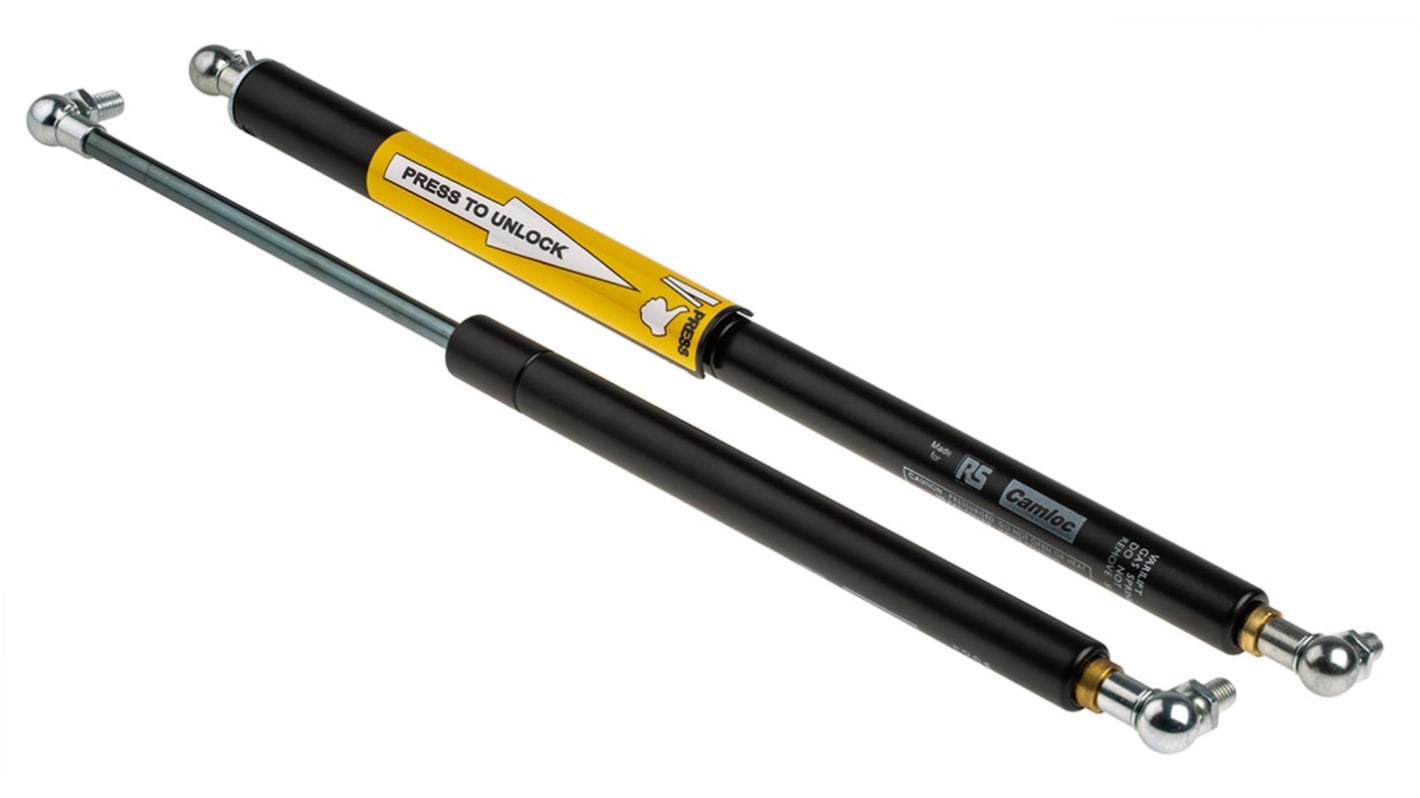 Camloc Steel Gas Strut, with Ball & Socket Joint, 364.0mm Extended Length, 150.0mm Stroke Length