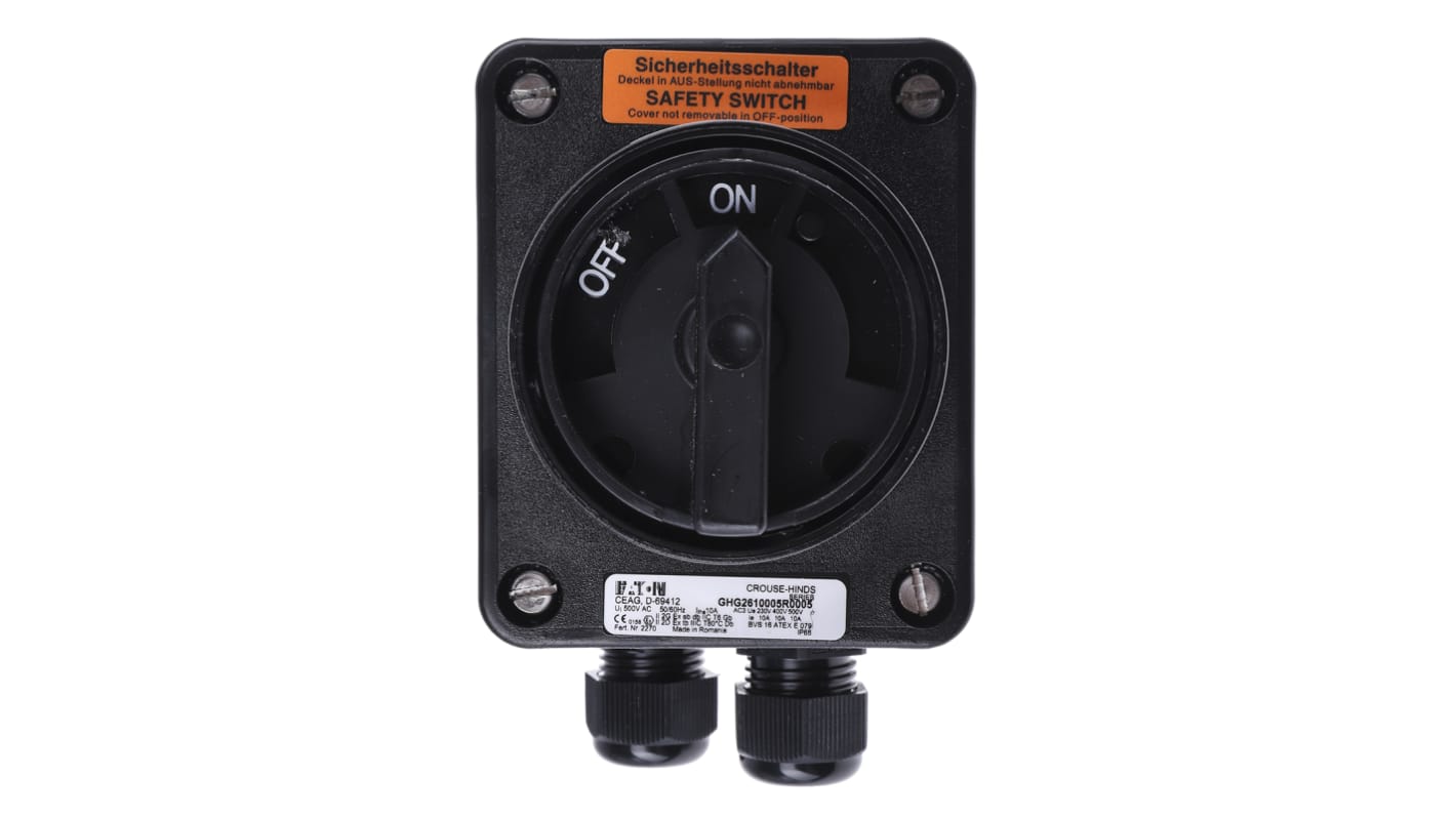 Eaton Isolator Switch - 10A Maximum Current, IP66