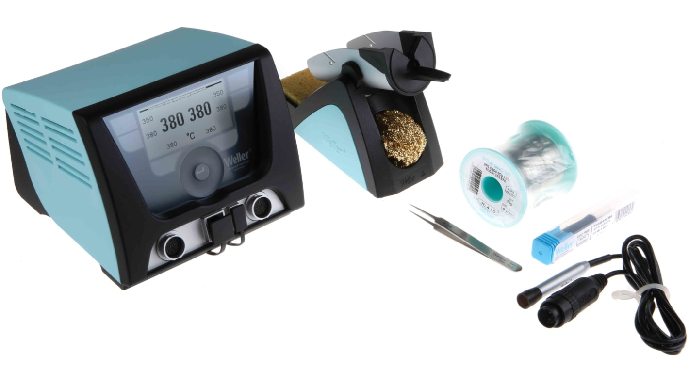 Bundle stazione di saldatura Weller WX 2011, Saldatura, 204W, 2 uscite, '+550°C, 230V