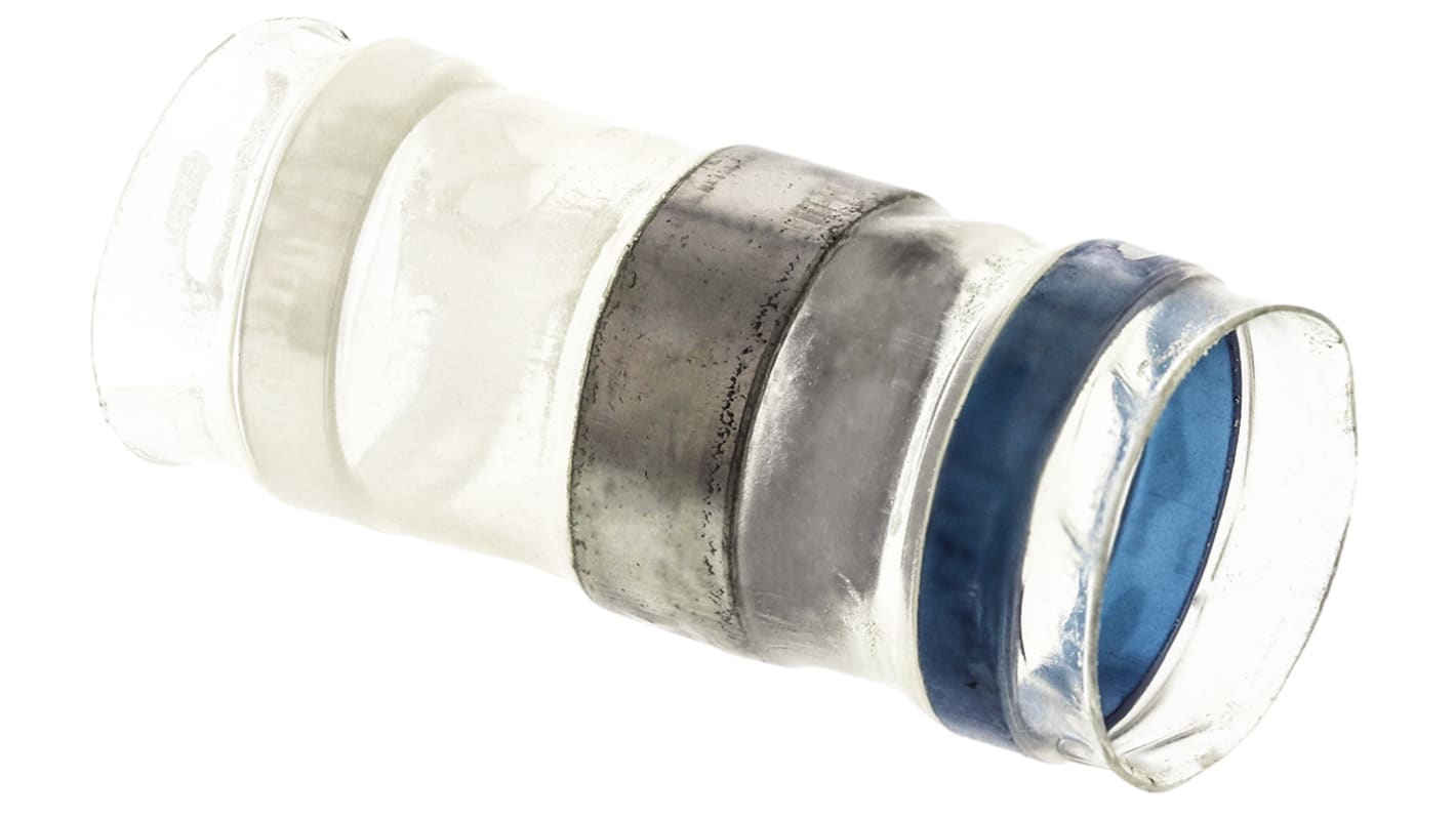 Łącznik lutowany, dł. 29.75mm, Ø kabla 5.7 → 11.4mm, kolor: Naturalny, materiał: PVDF, TE Connectivity