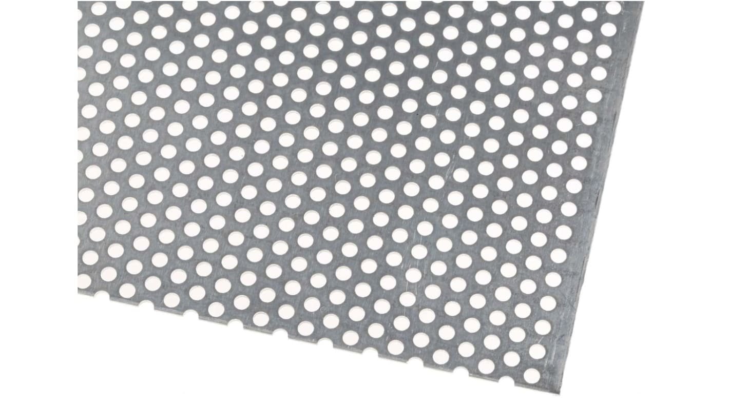 RS PRO 冲孔铝板 金属板, 500mm长x500mm宽x1.2mm厚, 60°孔布局