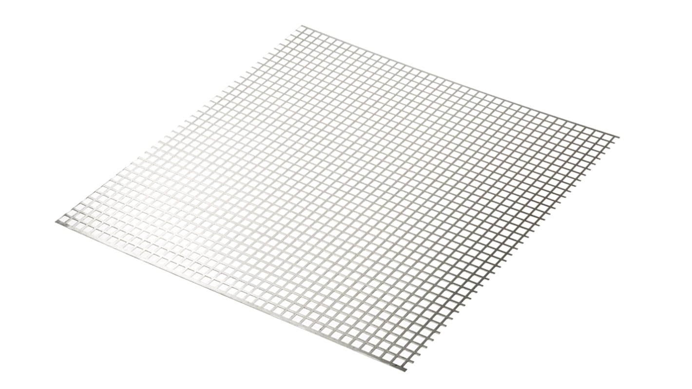 RS PRO Aluminium Perforated Metal Sheet 500mm x 500mm, 1.2mm Thick