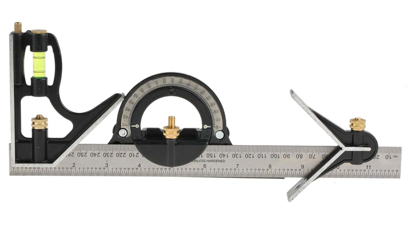 Fisher 12 in, 305mm Combination Square Set, Steel