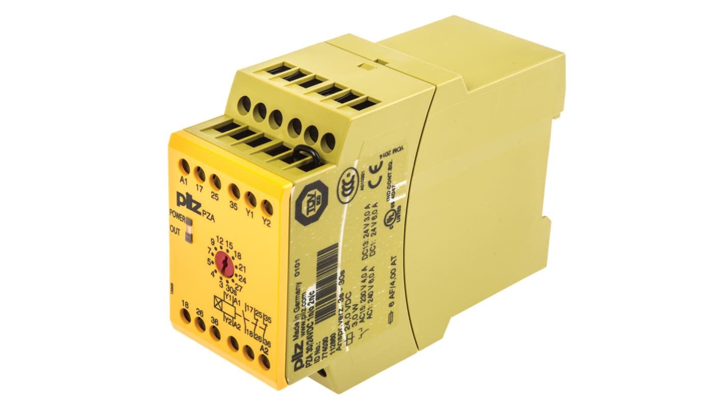 Pilz PNOZ X PZA 30 Time Delay Safety Relay, 24V dc, Single Channel, 1 Safety Contacts