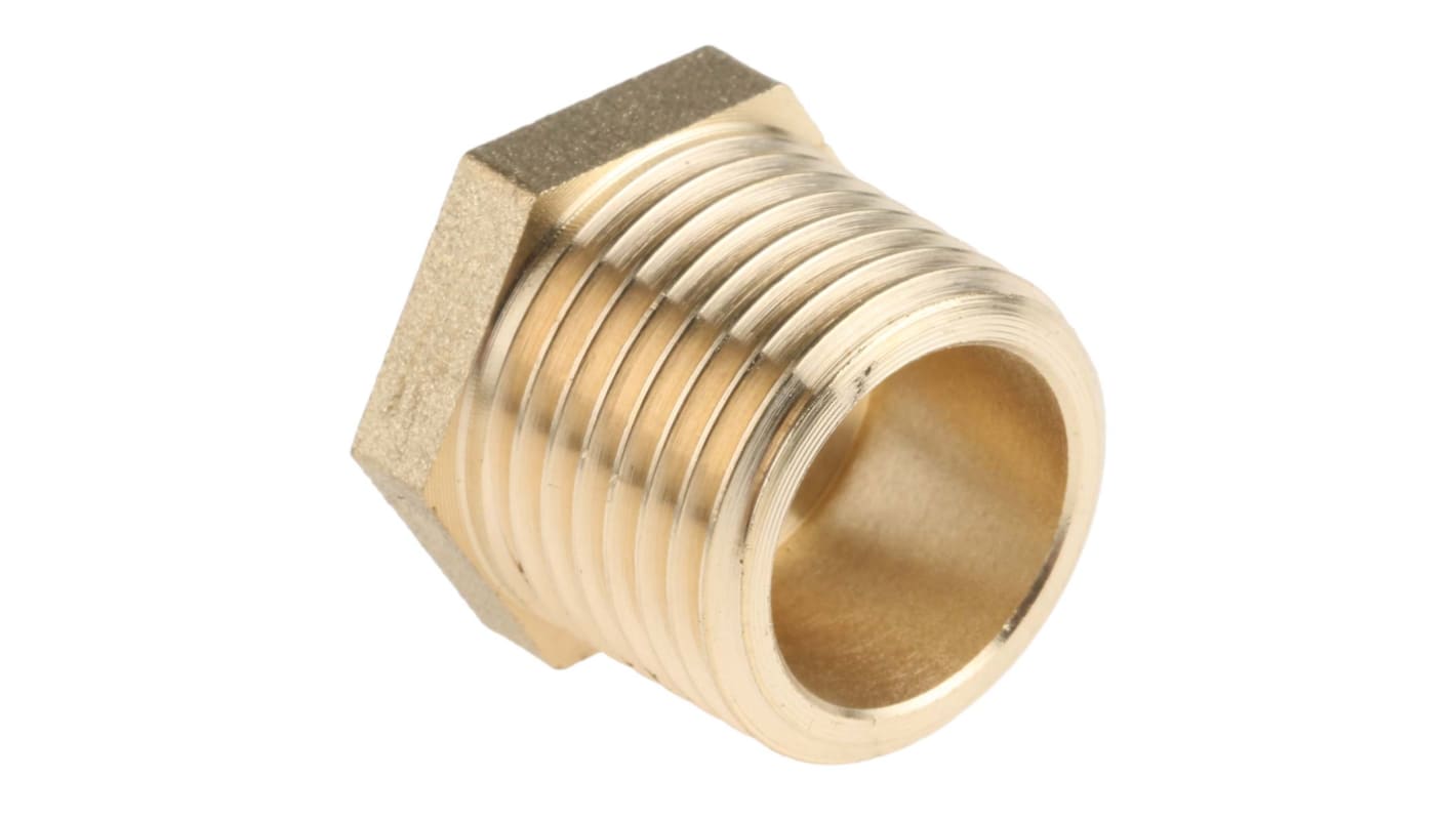 RS PRO Threaded Fitting, Straight Threaded Reducer Bush, Male BSP 1/2in to Female BSP 1/4in