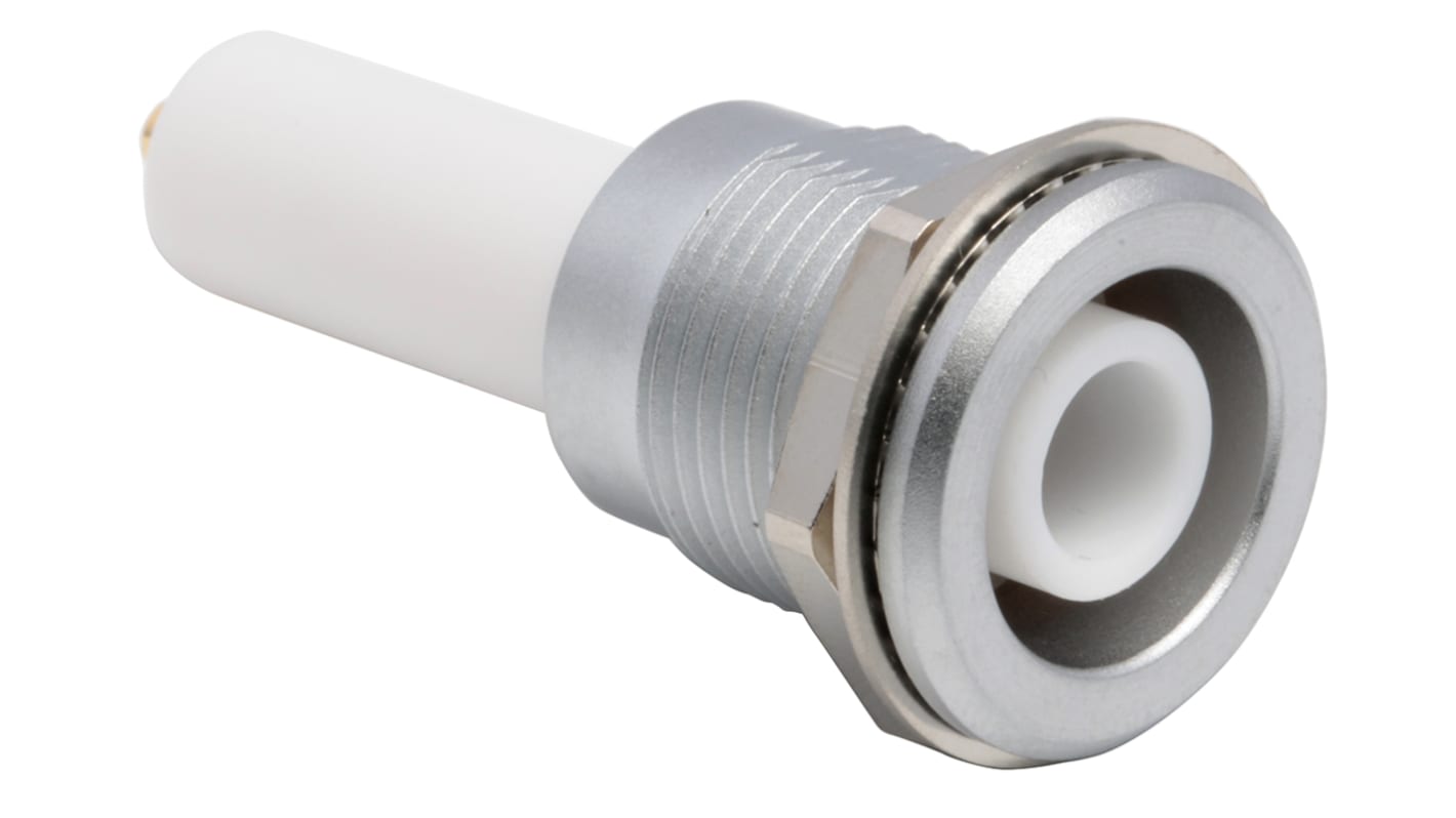 Lemo 2S Series, jack Panel Mount Circular Coaxial Connector, Solder Termination, Straight Body