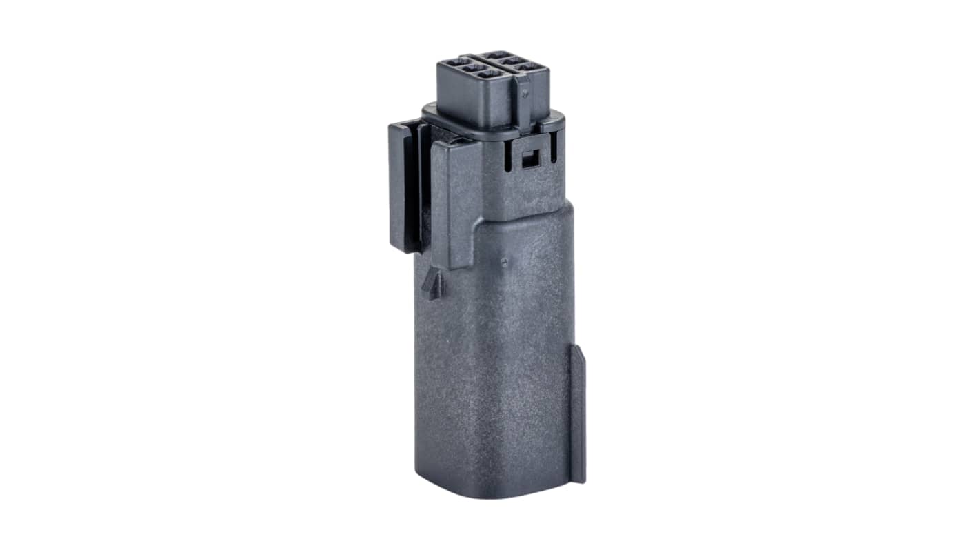Molex, MX150 Plug Black Cable Mount 6 Way, Solder Termination 33482-3601