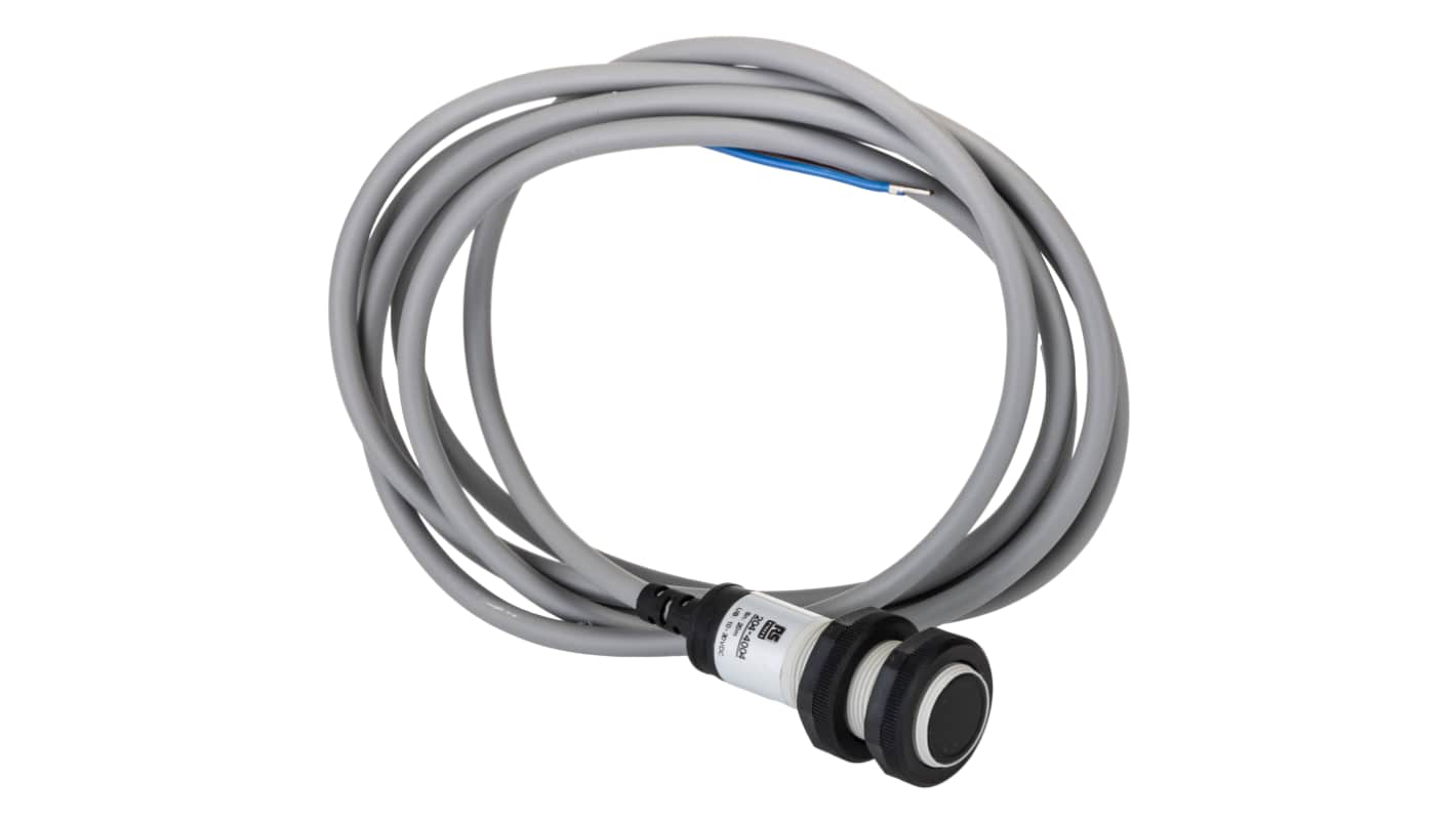 RS PRO zylindrisch Optischer Sensor, Durchgangsstrahl, Bereich 20 m, NPN Schließer/Öffner Ausgang, Anschlusskabel
