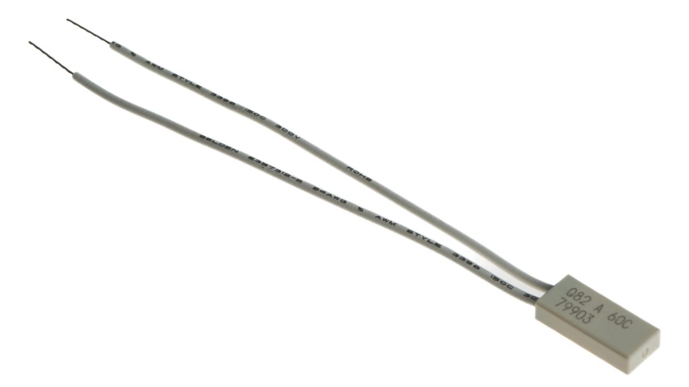 Fusibile termico Limitor, 2,5 A max, +60°C, cavo Radiale 250V ca