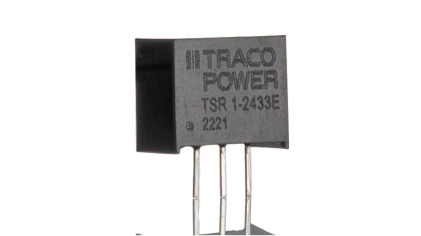 TRACOPOWER TSR 1E DC-DC Converter, 3.3V dc/ 1000mA Output, 6 → 36 V dc Input, 3.3W, PCB Mount, +85°C Max Temp