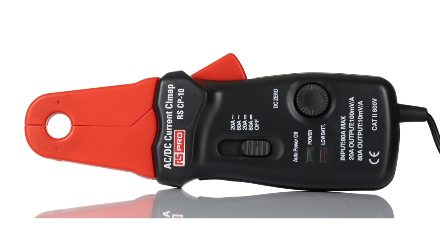 RS PRO 交流/直流电流钳, 最大直流80A, 最大80A 交流, ±3.5 %精度