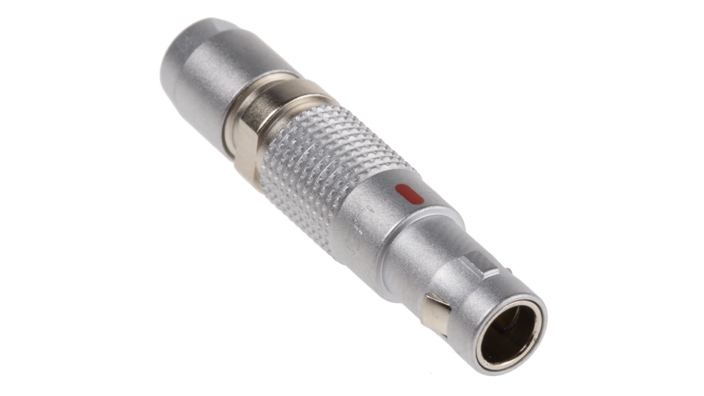 Lemo Circular Connector, 2 Contacts, Cable Mount, Plug, Male and Female Contacts, IP50, 00 B Series