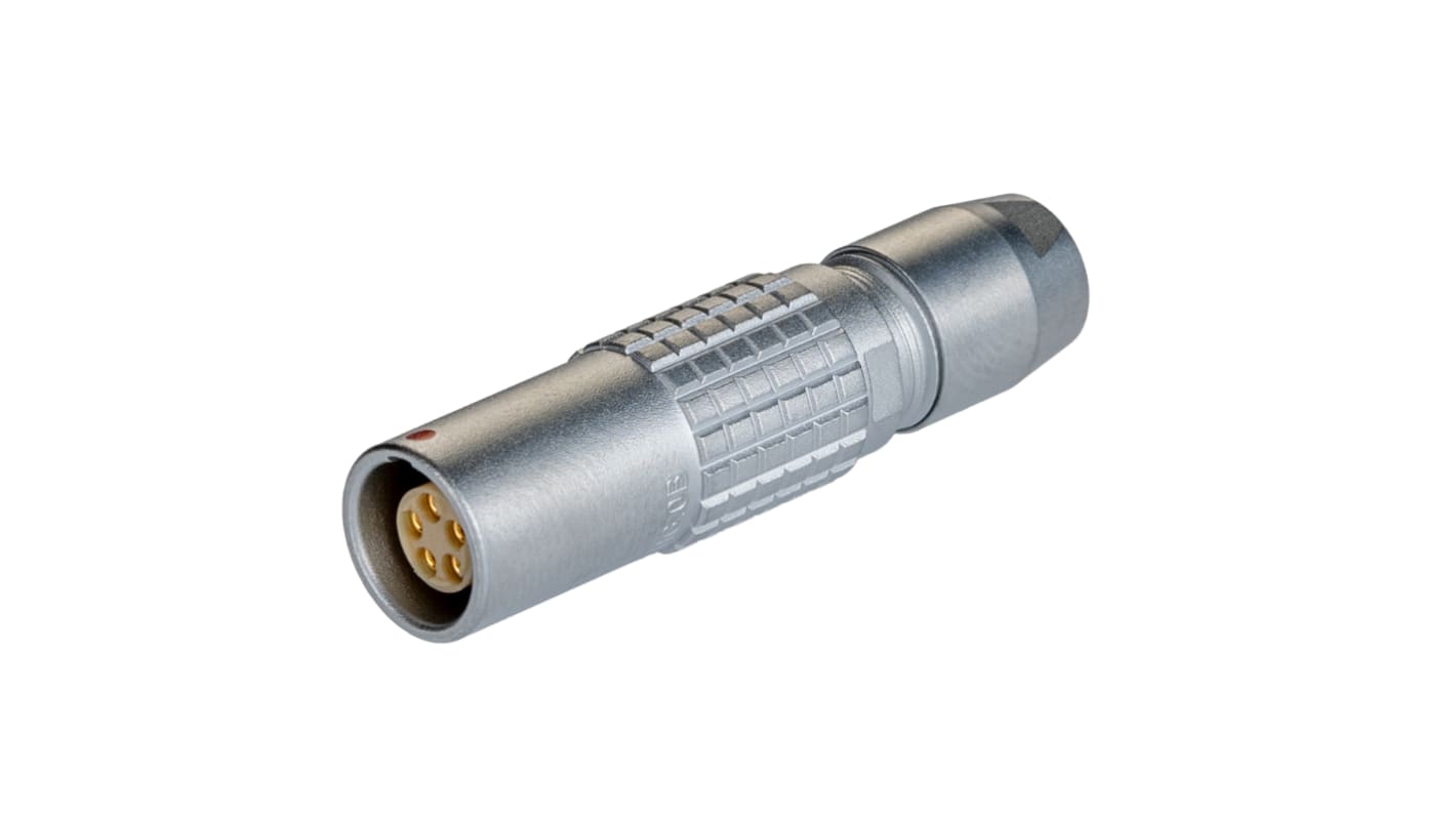 LEMO Circular Connector, 5 Contacts, Cable Mount, Socket, Female, IP50, 0B Series