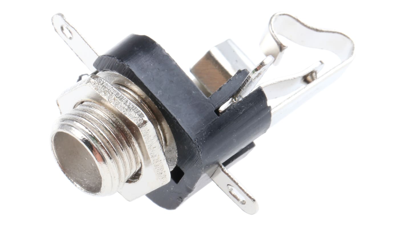 Lumberg Jack Connector 6.35 mm Panel Mount Jack Socket Socket, 2Pole