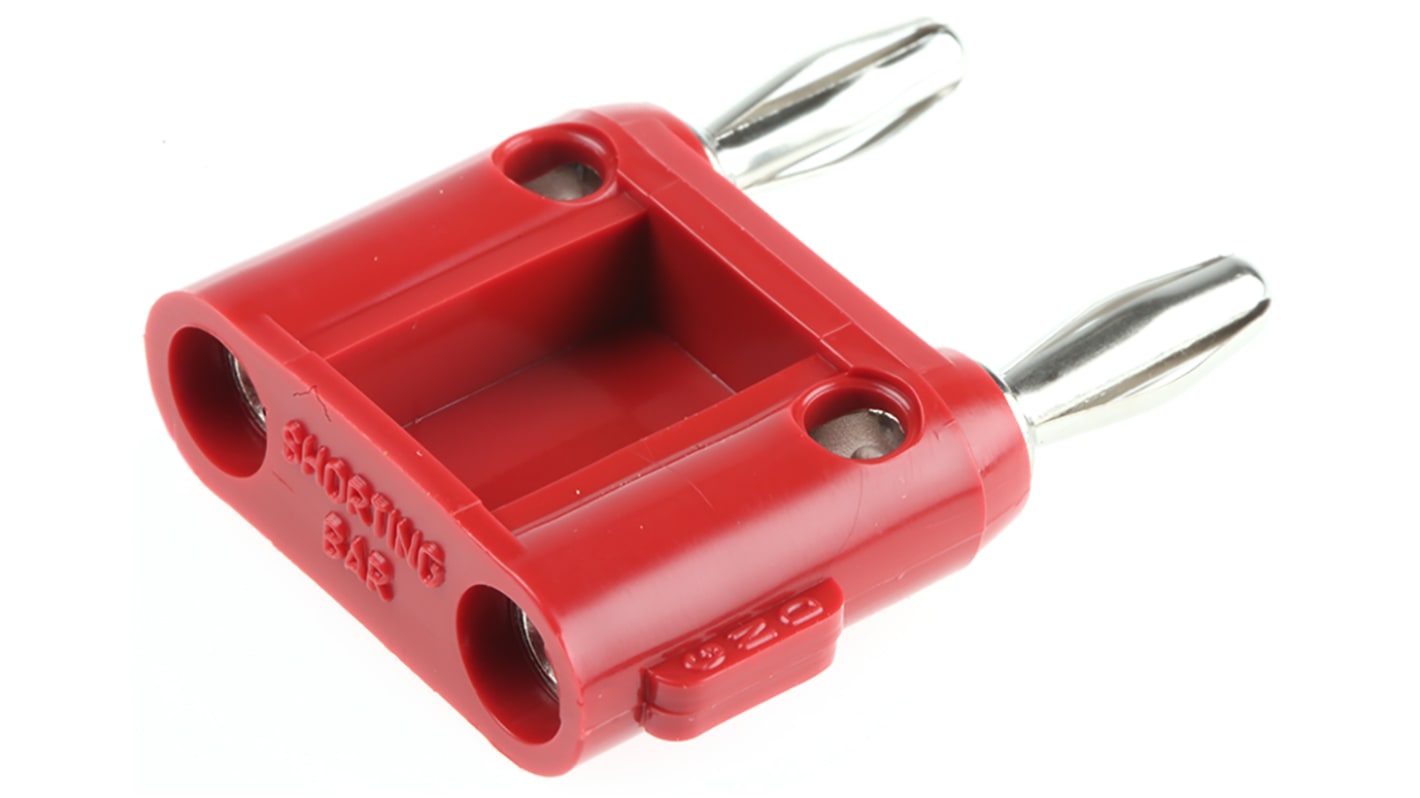 Fluke Red Male Banana Plug, Screw Termination, 15A, 5000V, Nickel Plating