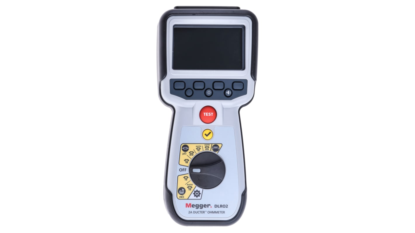 Megger DLRO2 Handheld Ohmmeter, 2000 Ω Max, 100mΩ Resolution, Low Resistance