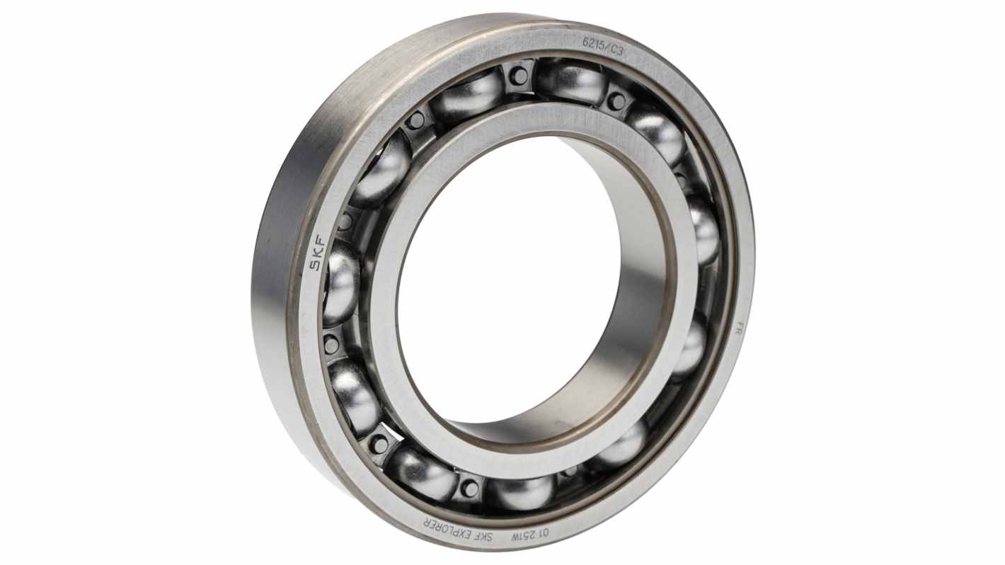 SKF 6215/C3 Single Row Deep Groove Ball Bearing- Open Type 75mm I.D, 130mm O.D