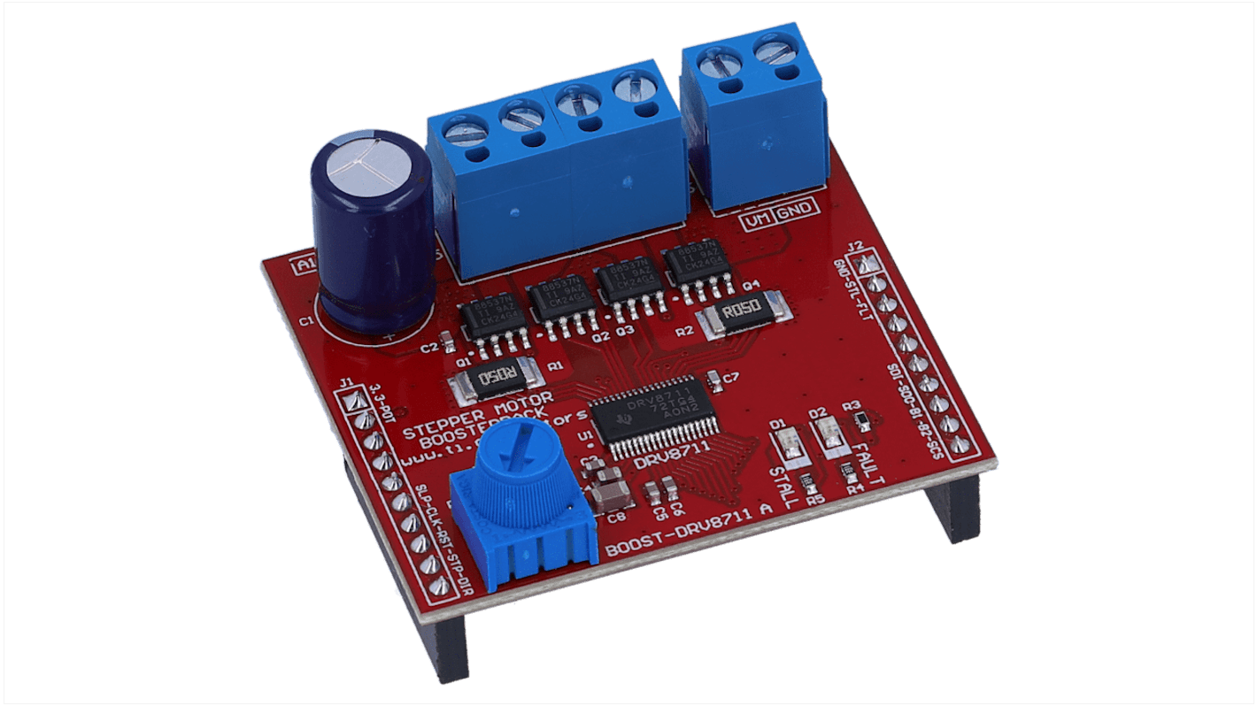 Texas Instruments Stepper Motor BoosterPack featuring DRV8711 and CSD88537ND for DRV8711 and CSD88537ND for Bipolar