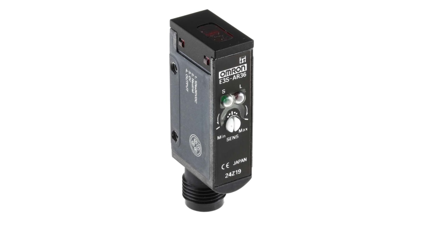 Rs-Online Sensore fotoelettrico Rettangolare Omron a retroriflessione rilevamento 100 mm → 2 m. uscita PNP