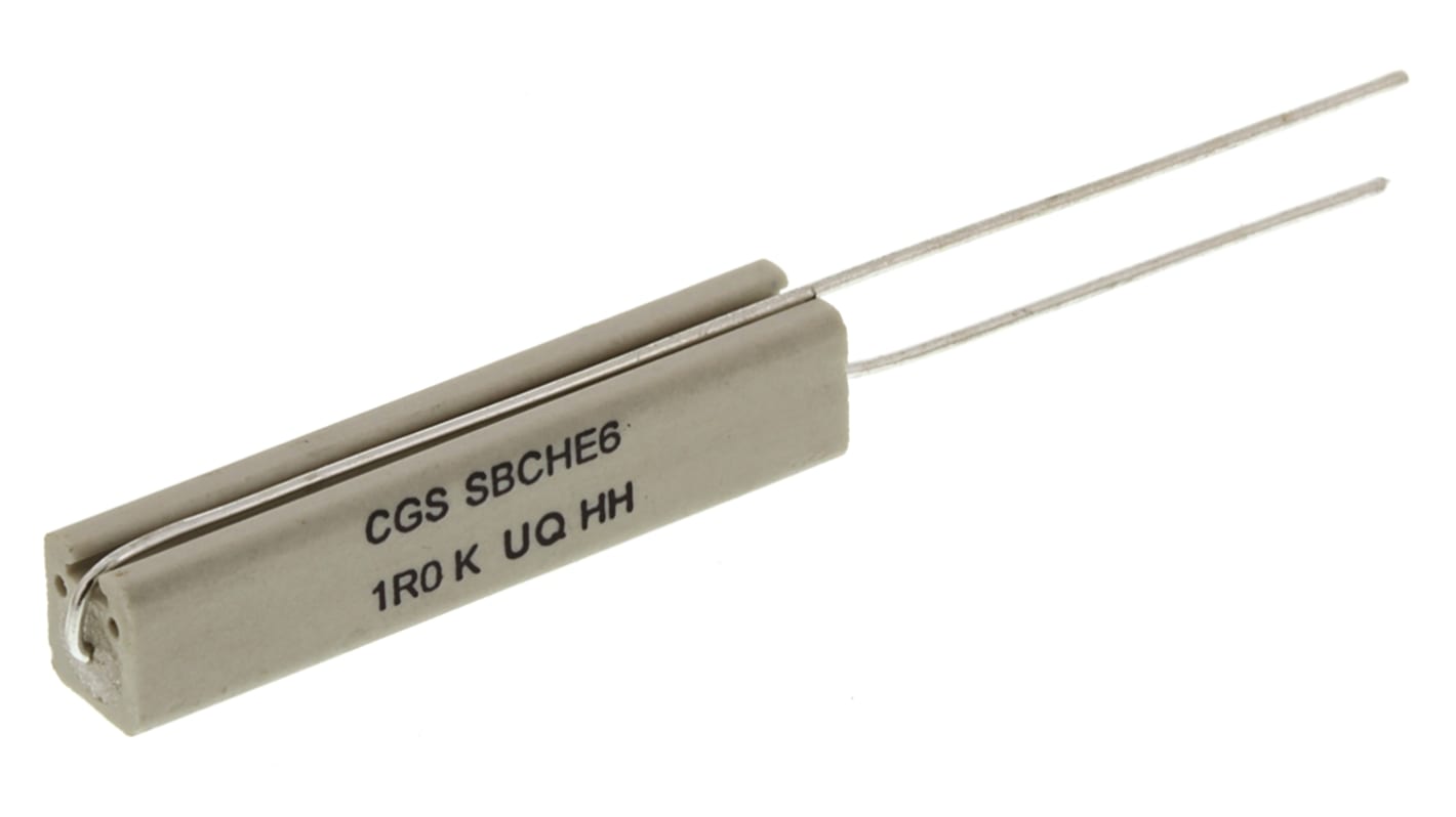 TE Connectivity 绕线电阻, 1Ω, 7W, ±10%容差, ±400ppm/°C, SBC系列