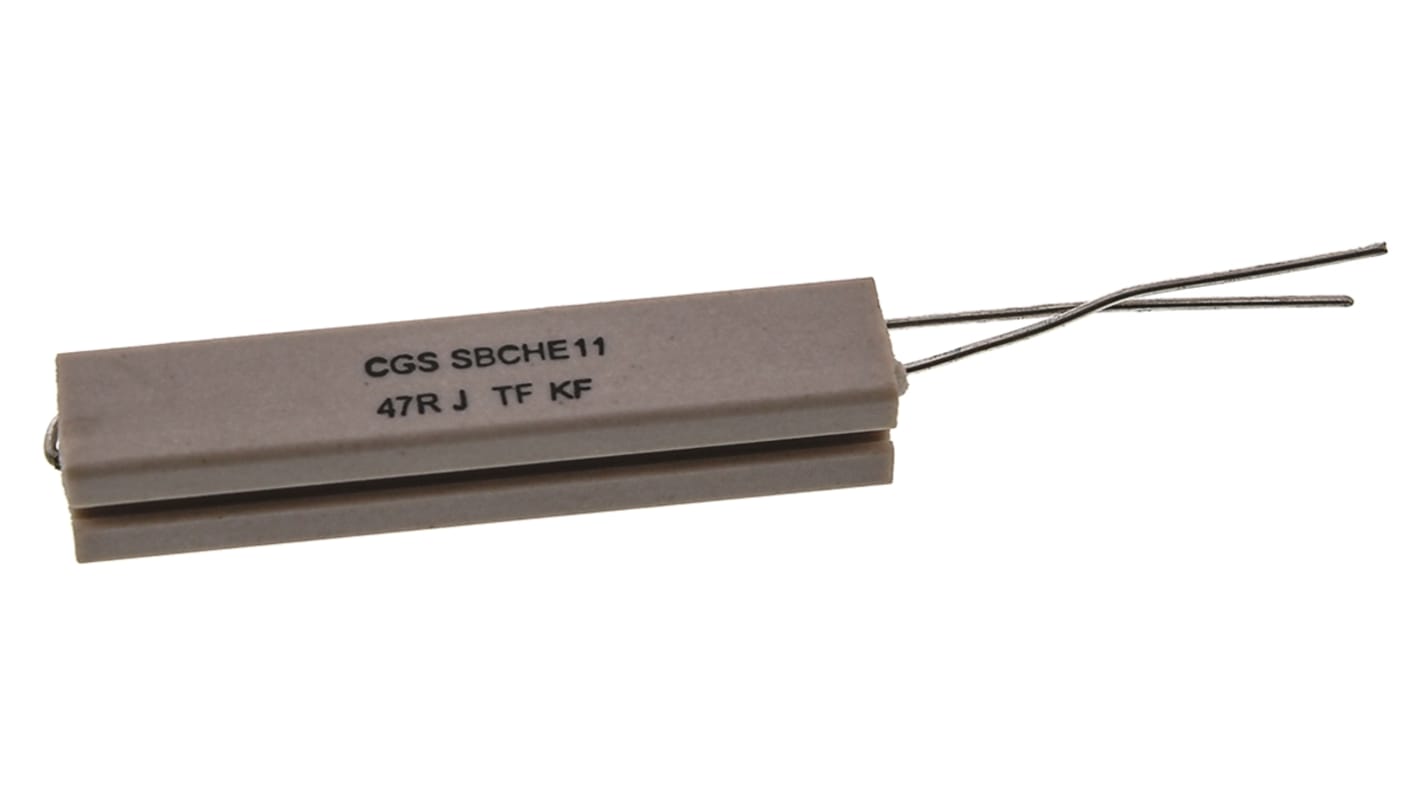 TE Connectivity 绕线电阻, 47Ω, 11W, ±5%容差, ±200ppm/°C, SBC系列
