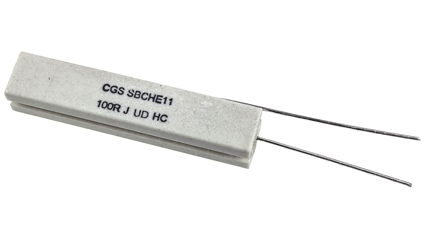 TE Connectivity 绕线电阻, 100Ω, 11W, ±5%容差, ±200ppm/°C, SBC系列