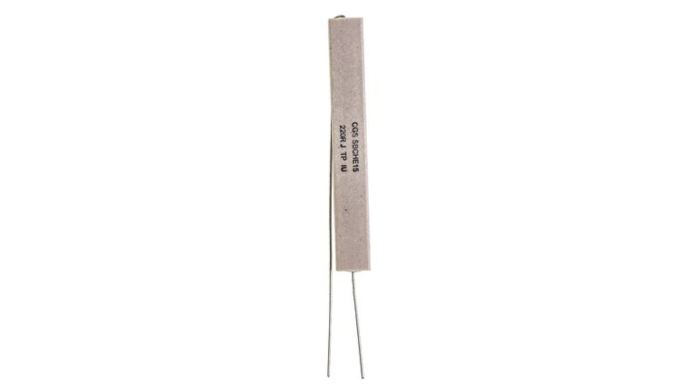 TE Connectivity 绕线电阻, 220Ω, 17W, ±5%容差, ±200ppm/°C, SBC系列