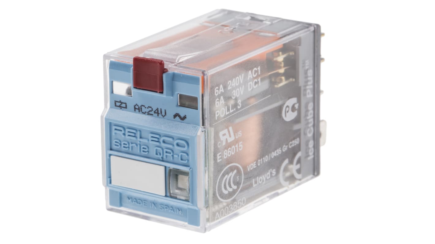 Releco C7 24V ac Spule 2-poliger Wechsler Printrelais 6A 174Ω 1.5W Monostabiles Relais
