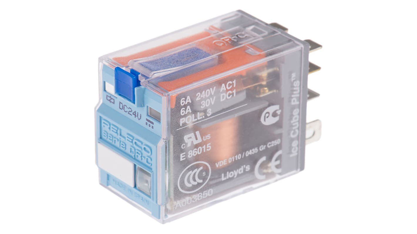Releco C7 24V dc Spule 2-poliger Wechsler Printrelais 6A 594Ω 900mW Monostabiles Relais