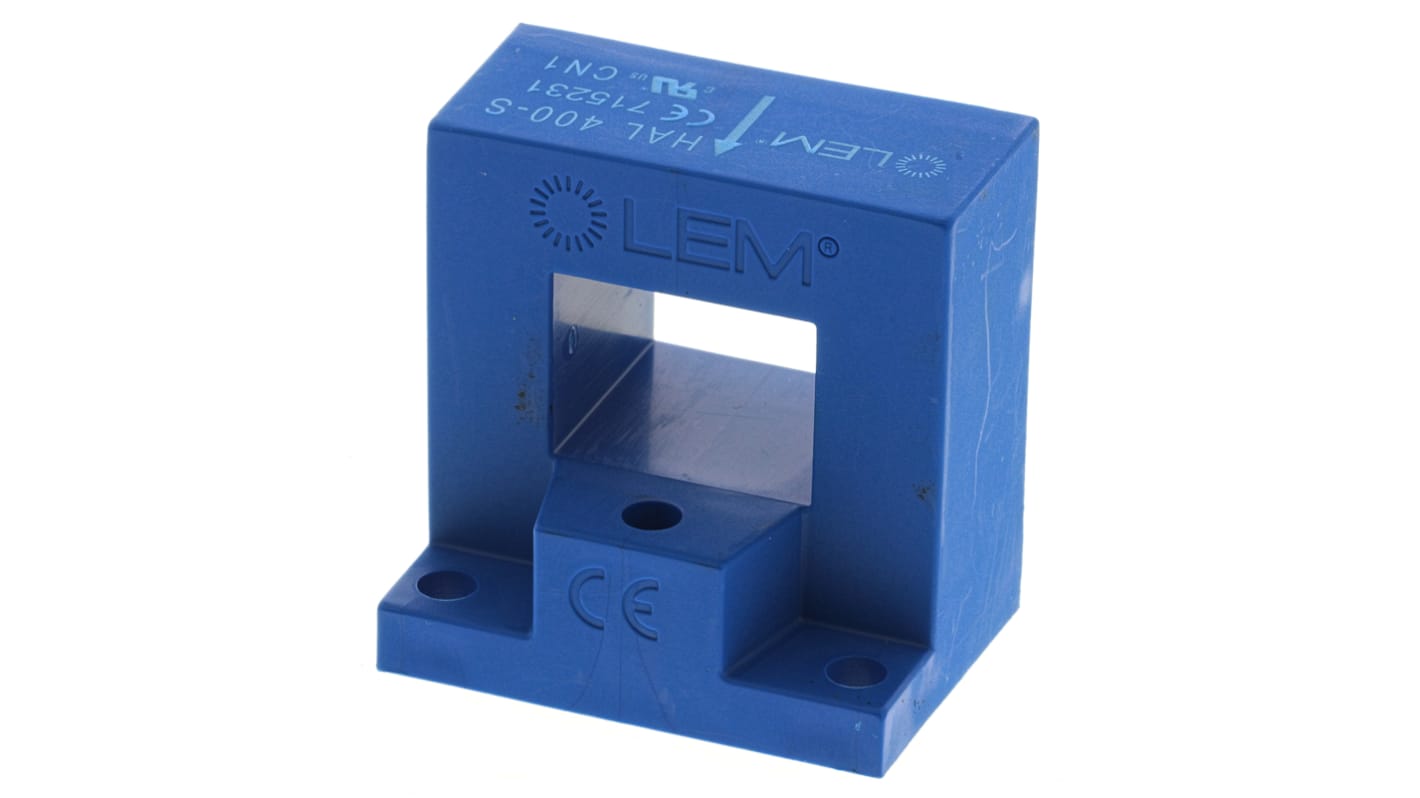 LEM 电流互感器, 开路传感器, 400A输入, 电流比1000:1, 15 V电源, 面板安装, 20 x 15mm孔, HAL系列