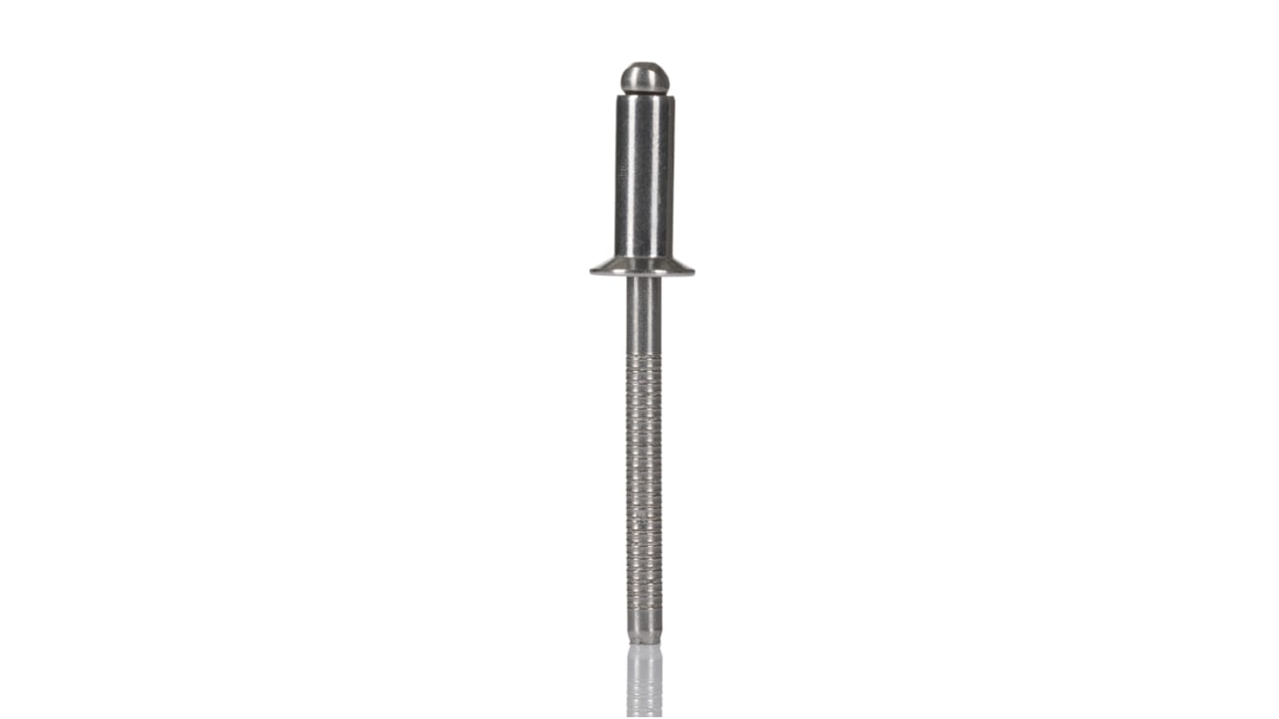 Nýt, délka nýtu: 12mm, Šedá, Prostý Nerezová ocel Slepý, průměr nýtu: 4.8mm