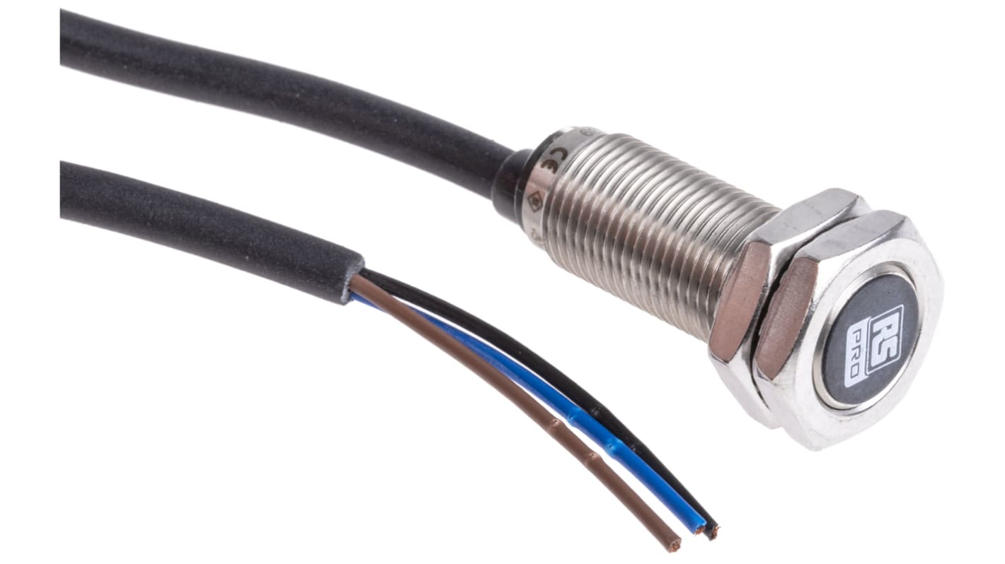 Rs-Online Sensore di prossimità Cilindro filettato RS PRO M12 rilevamento 4 mm 10 → 30 V c.c